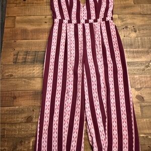 Crystal Doll Burgundy and Pink Pantsuit - size 7 (medium)